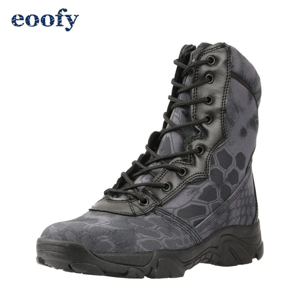 python Camo Джунгли Camo кроссовки сапоги с узором питона армейские тактические ботинки походная мотоциклетная обувь на молнии дышащая - Цвет: python Camo