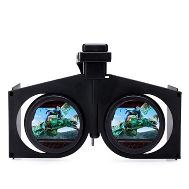 Black VR Fold Очки виртуальной реальности 3D фильмы игры очки Портативные складные VR для 4,"-6" Android IOS смартфон - Color: Black