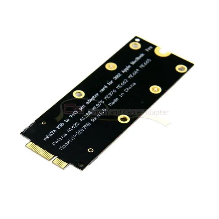 10 шт. SSD до 17 + 7pin Конвертор разъем адаптера карты для 2012 Macbook Pro Retina iMac A1425 A1398 MC975 MC976