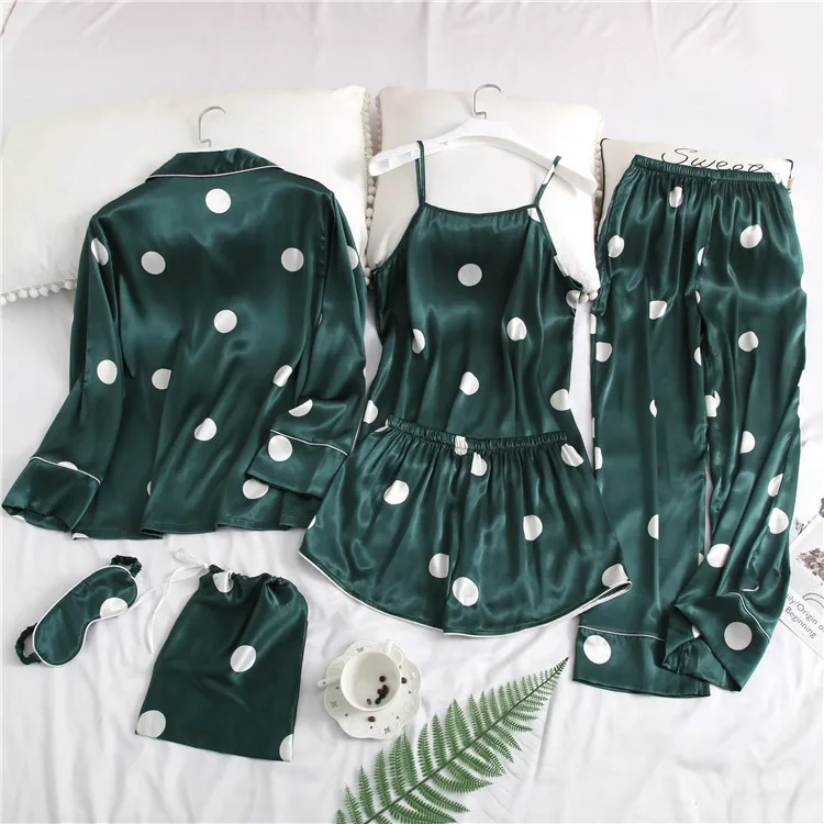 Новинка весна-лето 2019 шелковые пижамные комплекты летняя домашняя одежда для