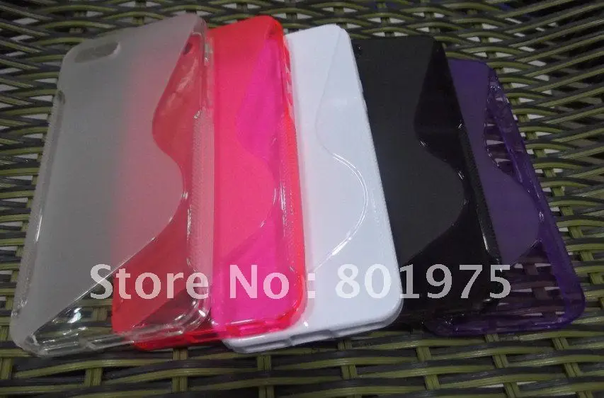 Чехол для iPhone 5 G 1000 S линия волна кривая тпу гель кожи чехол iPhone5 |