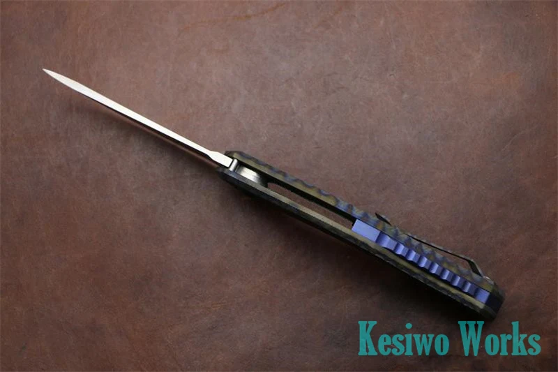 Keyiwo складной охотничий нож с титановой ручкой 59HRC D2 лезвие для кемпинга на открытом воздухе для выживания тактический карманный нож для подшипников инструменты