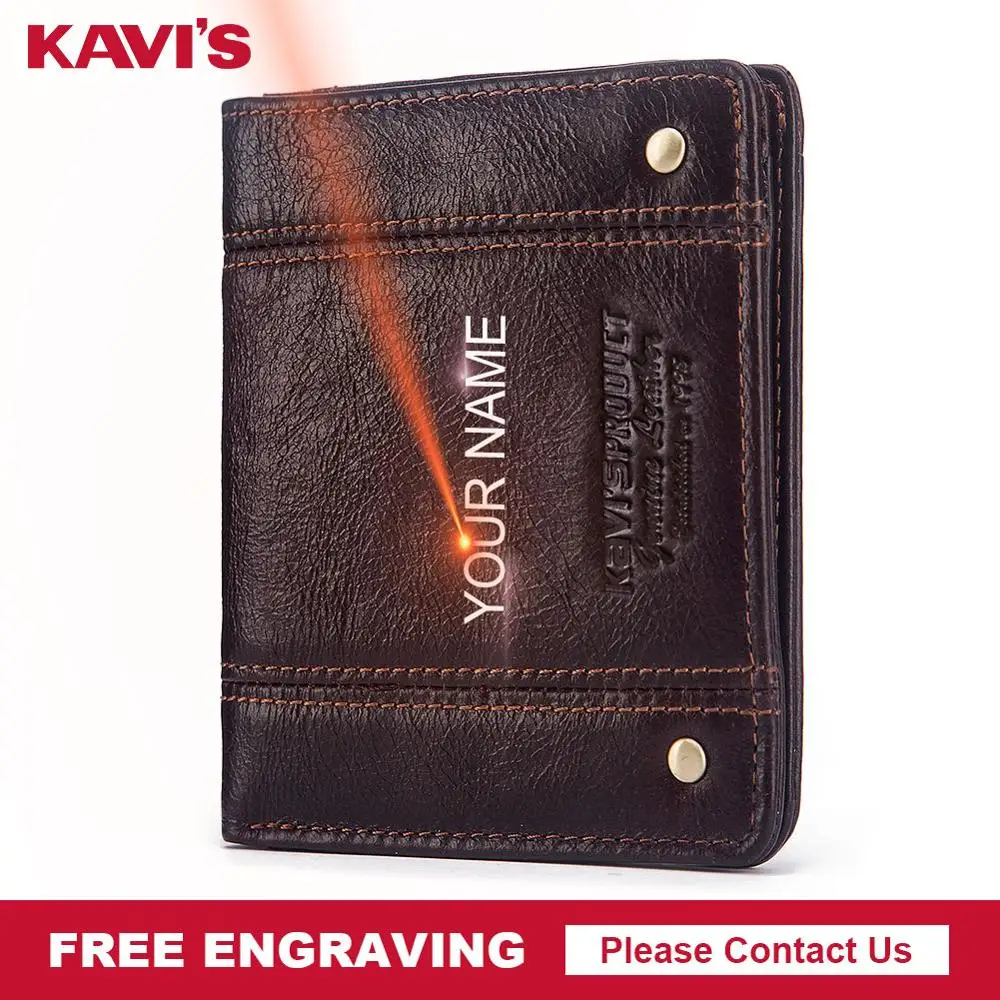 KAVIS,, кошелек из натуральной кожи, мужской кошелек для монет, Cuzdan, портфель, Portomonee, тонкий, мужской, ID, держатель для карт, мини