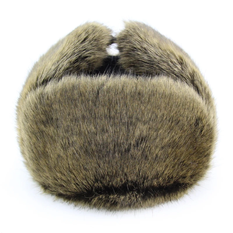 BFDADI Ear Flaps Fashion 2020 Fake Fur Hats Men Winter Warm Lei Feng Cap for Russian Men Bomber Hat Men's Cap Big Size 61cm