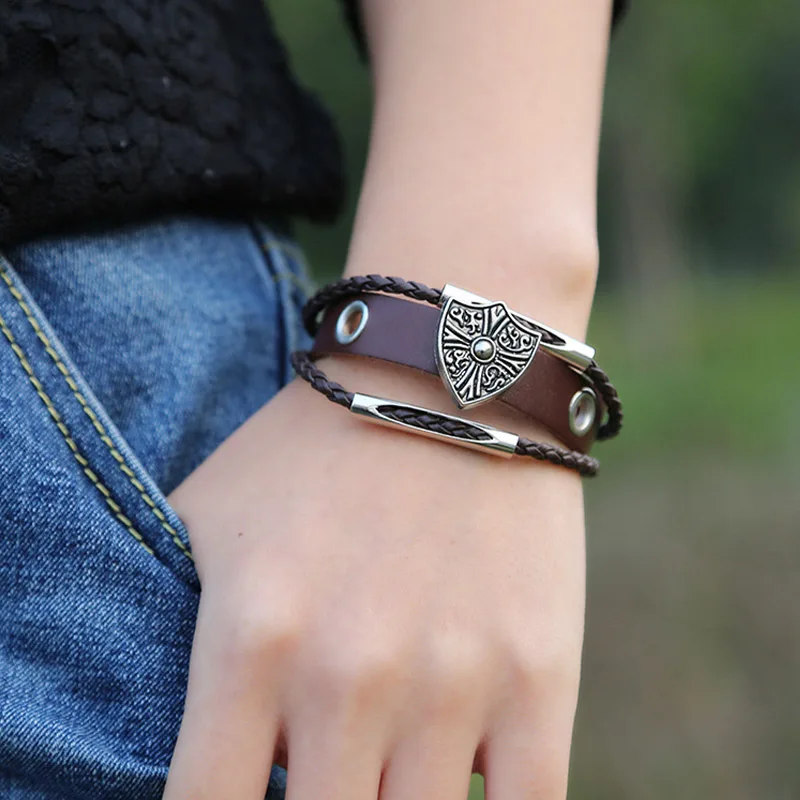Новое поступление мужские браслеты модные ювелирные изделия из коровьей кожи