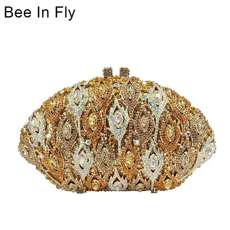 Роскошные вечерние сумочки Bee In Fly с кристаллами женская сумка-почтальонка в