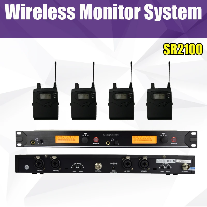 SR 2100 IEM SR2100 система наблюдения за ушами 2 канала 4 Боди мониторинг с наушниками