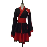 2018 shippuden akatsuki organization female lolita kimono dress anime cosplay costume