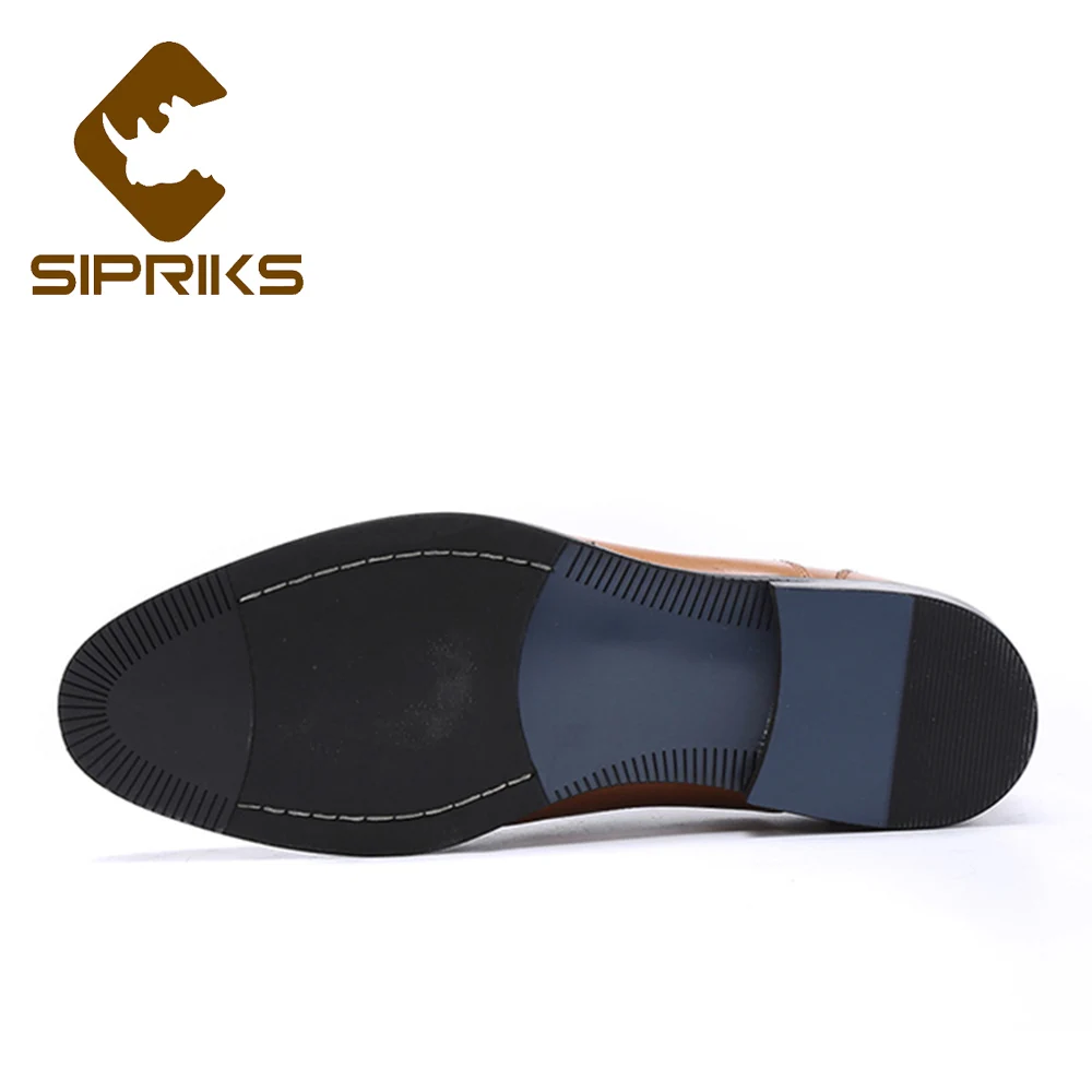 Мужские Кожаные Мокасины Sipriks темно коричневые Лоферы большого размера 36 47 в