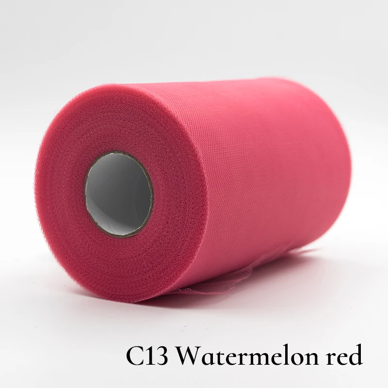 13Watermelon Red Рулон тюля, 100 ярдов, органза, свадебное украшение, пачка для детского душа, рулон тюля, 15 см, украшение для вечеринки и мероприятий, декор для помолвки - Цвет: 13Watermelon Red