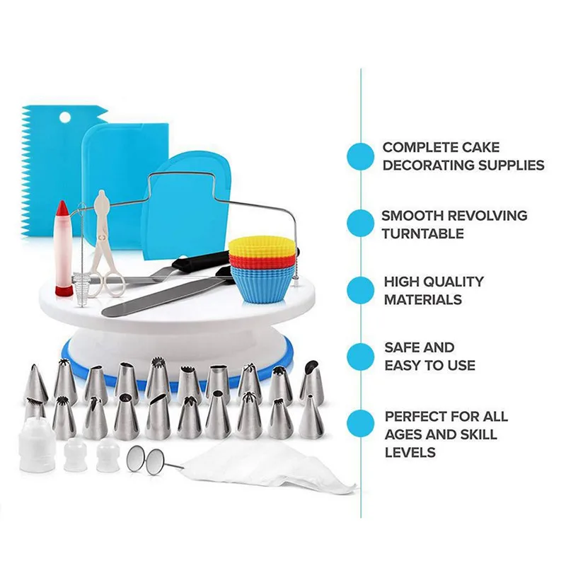 106 шт. комплект для украшения торта Набор принадлежностей выпечки Вращающийся