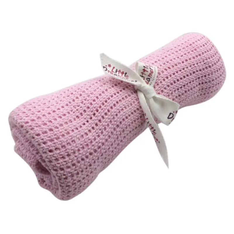 Одеяла для новорожденных Пеленание младенца мягкий хлопок вязанный крючком
