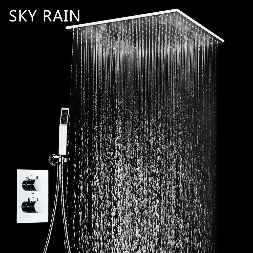 SKY RAIN, скрытый потолочный Душ, современный набор для ванной, дождевая Душевая система, ручной душ