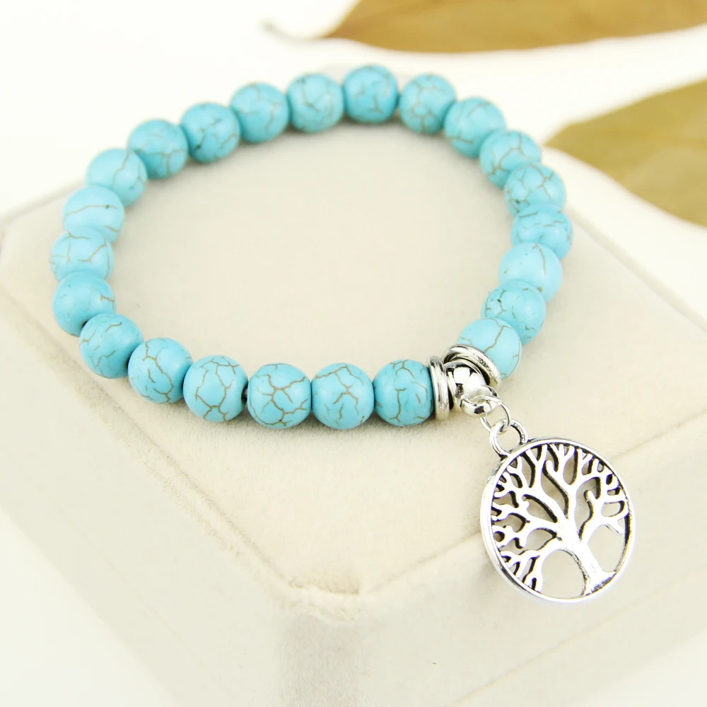 Дропшиппинг Античная голова очарование с Лава оникс бирюзы натуральный камень