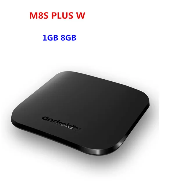 Mecool M8S Plus W Android 7,1 Смарт ТВ приставка Amlogic S905W четырехъядерный 1 ГБ 8 ГБ Мини ТВ приставка WiFi 4K ТВ приставка pk M8S PRO W BR ES - Цвет: Черный