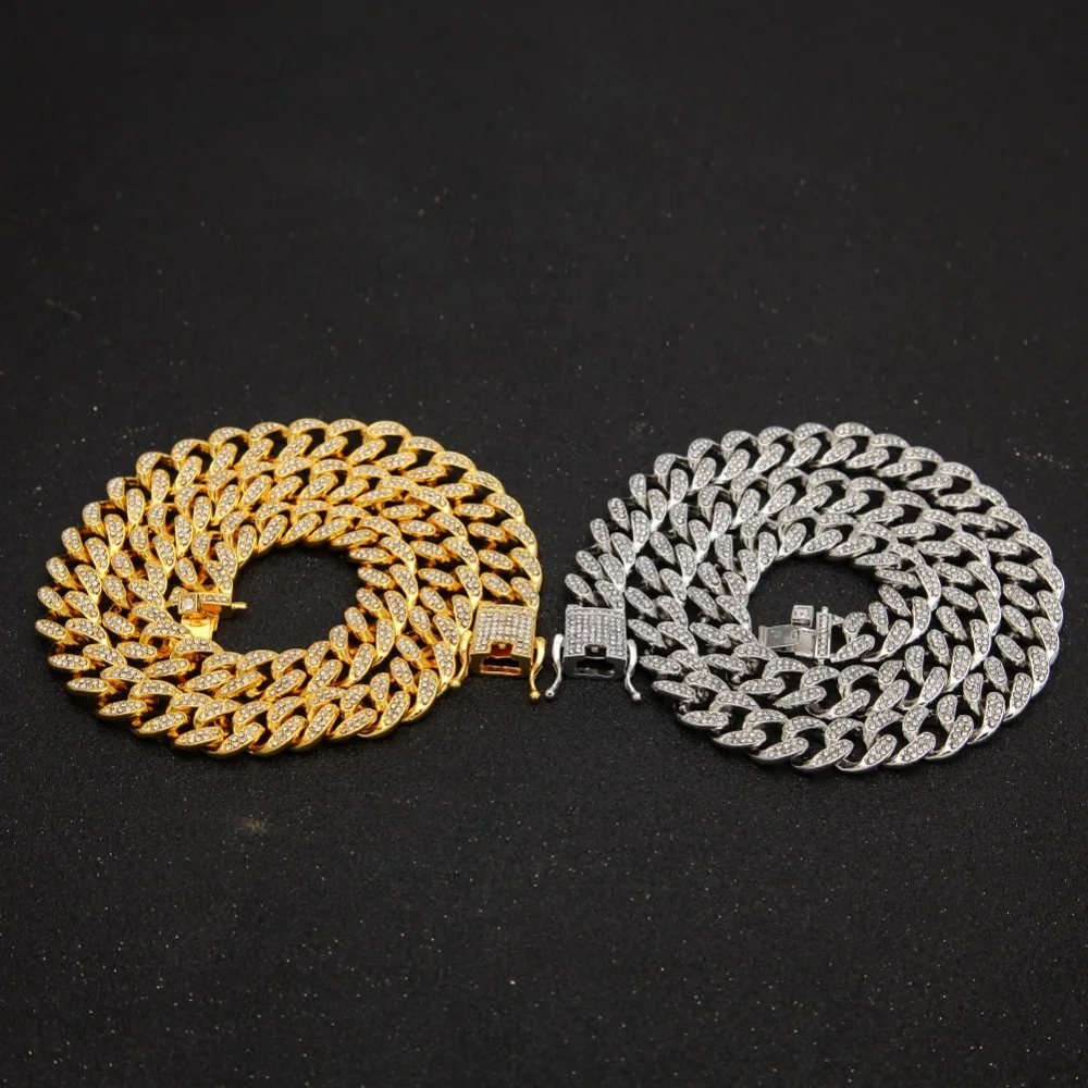 Ожерелье с кубинской цепью TBTK длинное ожерелье из тяжелого золота в стиле панк