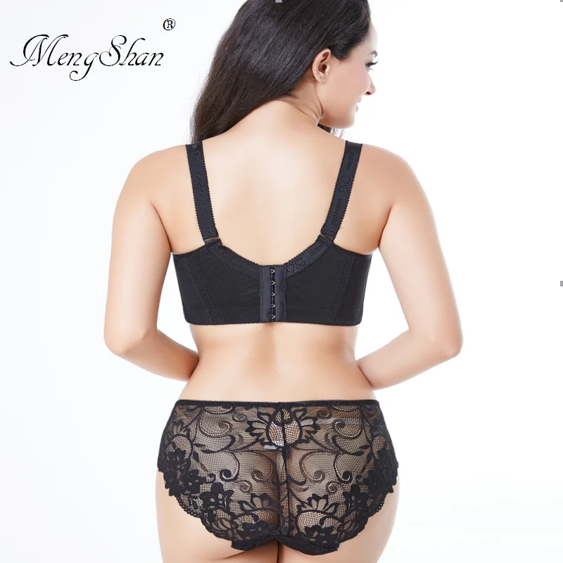 Комплект женского нижнего белья с кружевом бюстгальтер со стальными кольцами и
