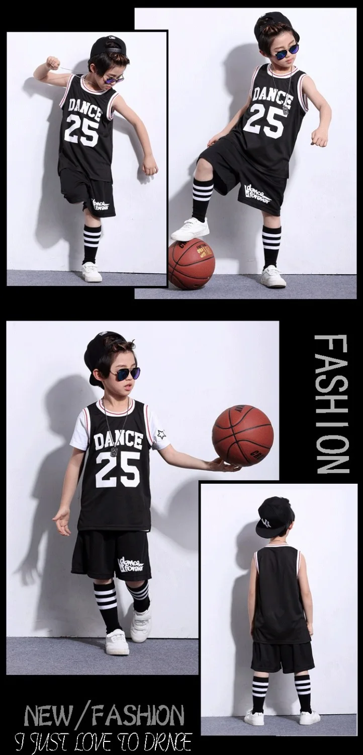 Комплект для мальчиков из 2 предметов топ и шорты танцевальный комплект в стиле