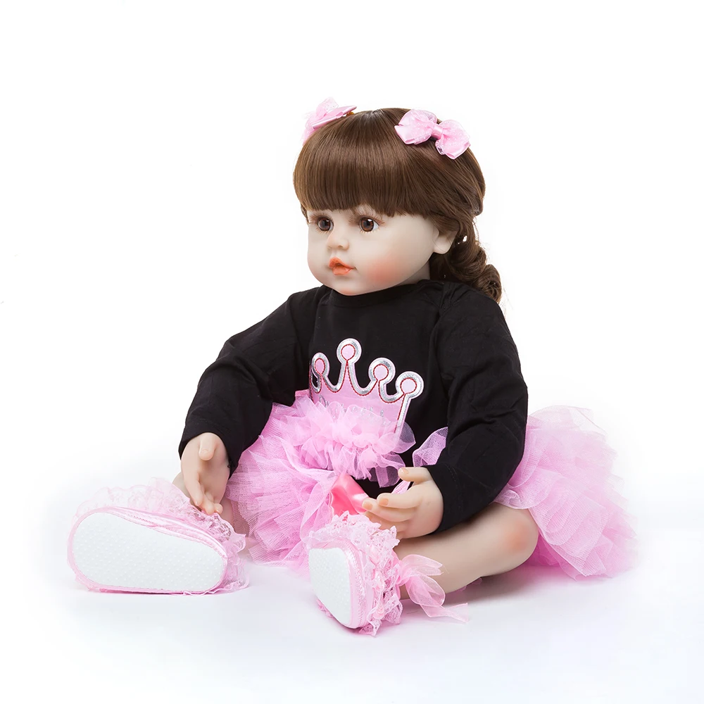 57 см Силиконовая Кукла Reborn Smile для детей Playmate девочек мягкие игрушки кукла Bebes Toys
