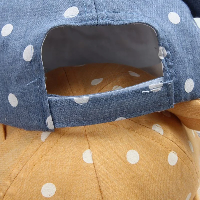 Модная Детская кепка с ушками в горошек мягкая Кепка для мальчиков и девочек 6 ~ 24