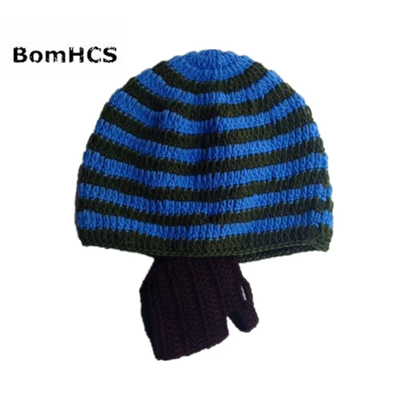 BomHCS модная новинка Забавная детская вязаная шляпа с усами ручной работы шапочки