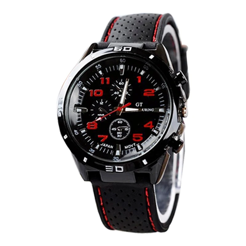 Reloj hombre часы Мужская мода Спорт Нержавеющая Сталь Чехол кожаный ремешок
