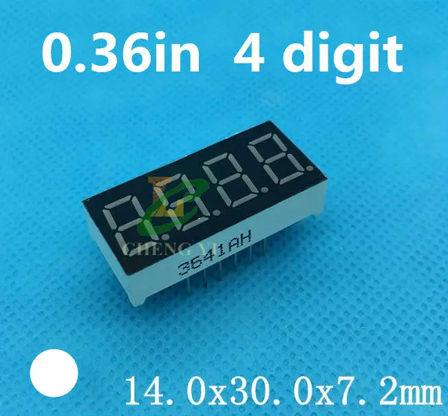 Светодиодный дисплей 0 36 дюйма общий анод 4-битная цифровая трубка чистый зеленый