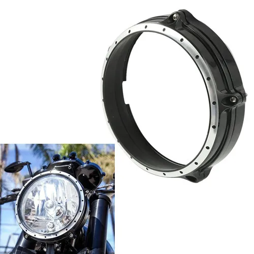 7 "Мотоцикл с ЧПУ фара ободок отделка кольцо для BMW R Nine T 2014 2015 2016 2017|Накладки и