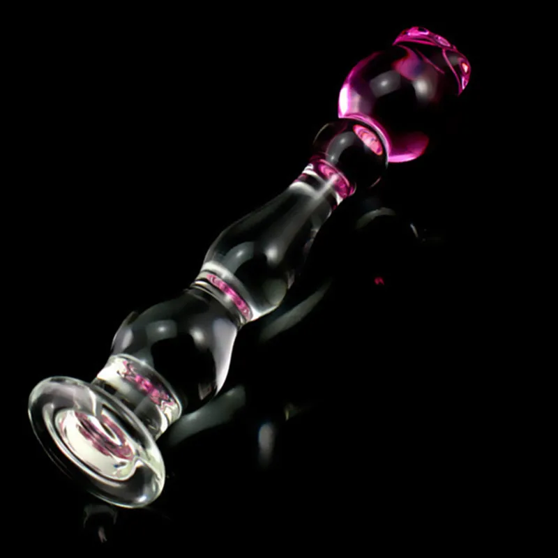 Роза стеклянная Анальная пробка стеклянные анальные пробки игрушка для взрослых