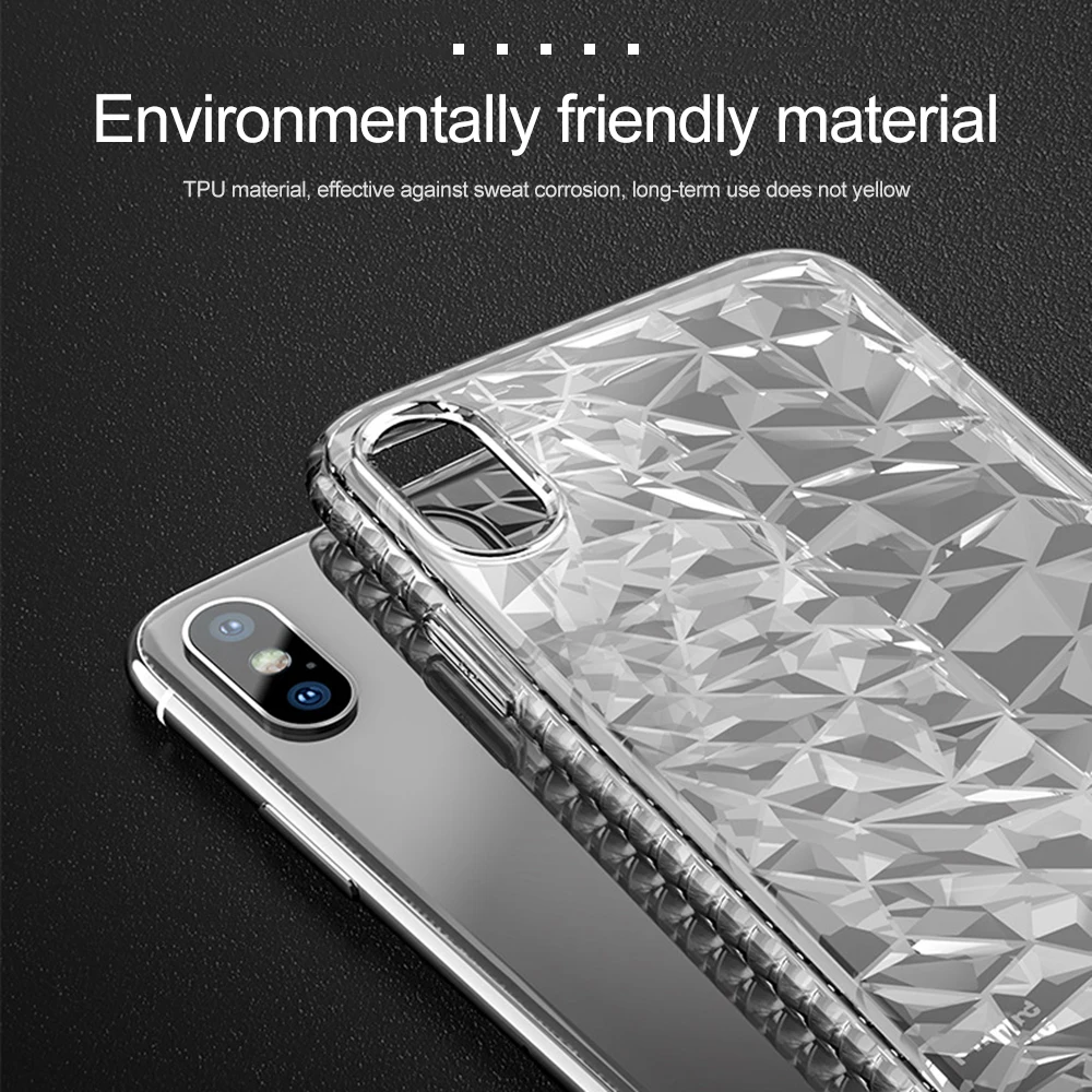 Чехол на айфон 7 Lovebay Diamond текстура чехол для iPhone 6 6s 7 8 Plus X XR XS Max мягкий телефона Роскошный прозрачный ультра тонкий