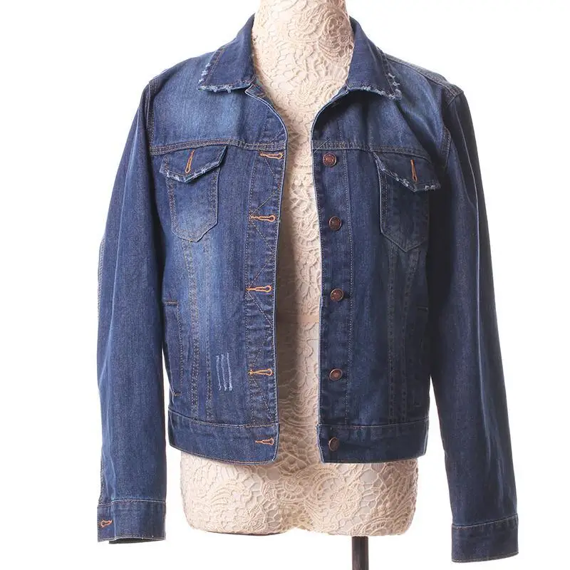 Женская джинсовая куртка винтажное укороченное короткое джинсовое пальто с