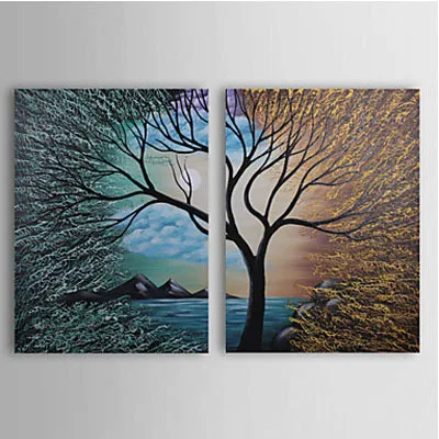 

2 pcs Hand Painted Canvas Painting-Dream-Abstract Oil Painting Wall Art-Modern Canvas Art Wall Decor