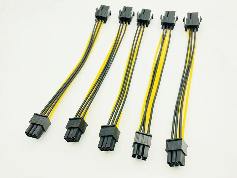 5 шт. 20 см 6Pin до 6 Pin PCI Express PCIe удлинитель питания разъем папа к гнезду видеокарта