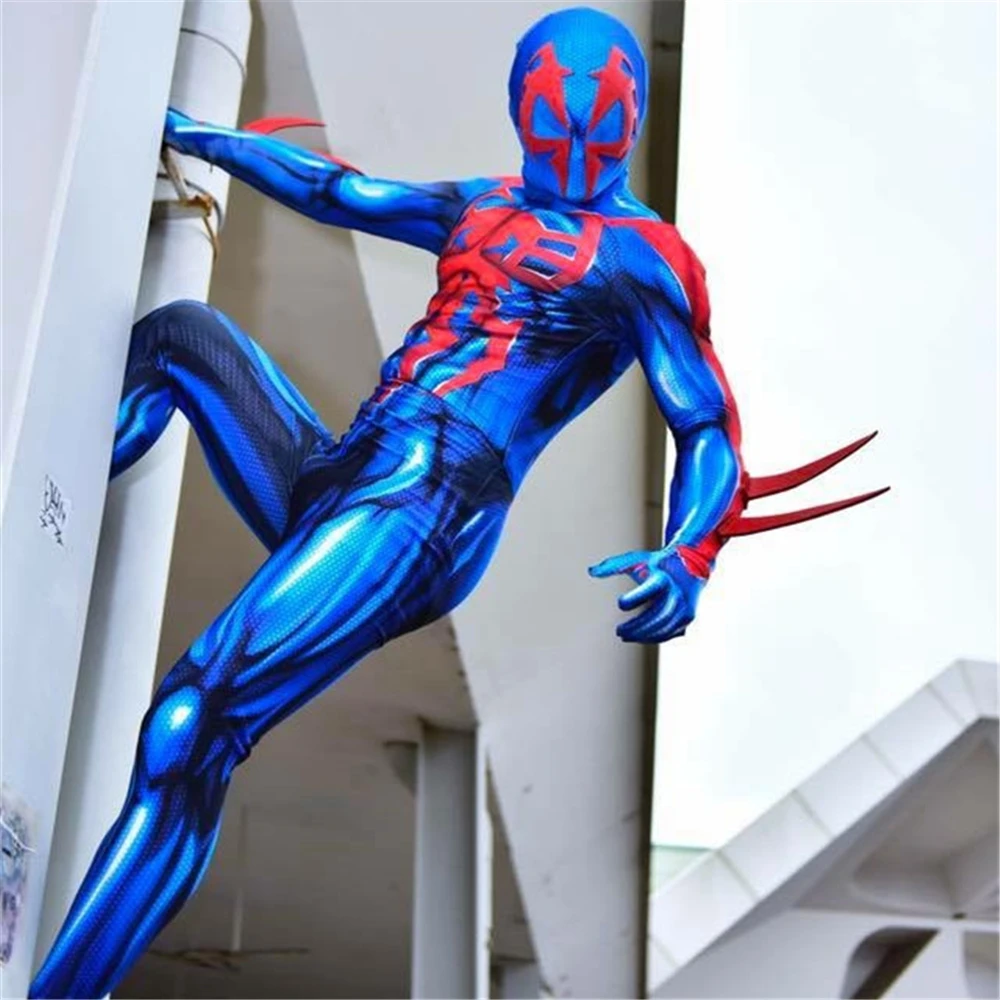 Человек паук 2099 Мигель О 'Хара Косплей супер герой костюмы Fullbody зентай костюм