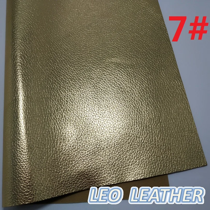 1 шт. 21X29 см синтетическая кожа, искусственная кожа ткань, металлическая кожа личи зернистая кожа для DIY аксессуары 9S07A - Цвет: 7