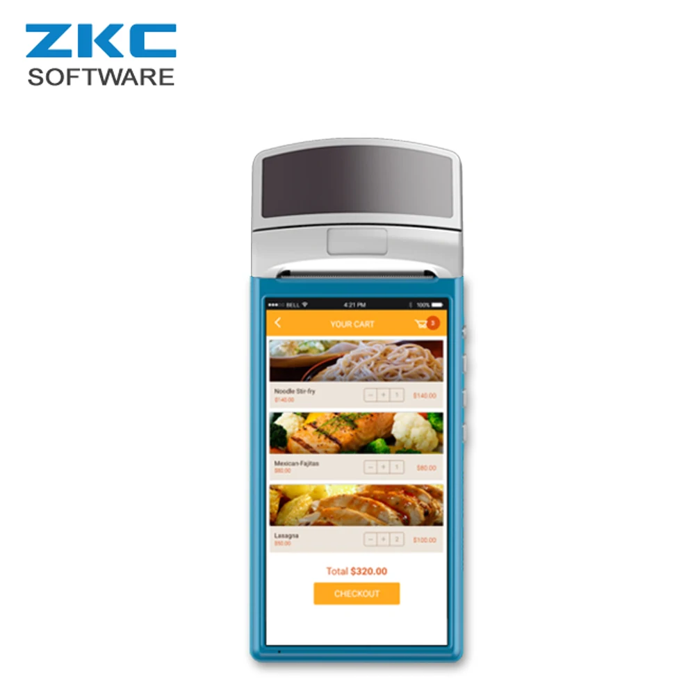 ZKC5501 GPRS WCDMA WiFi NFC RFID Android Touch Screen Smart Wireless Mobile Handheld Qr code POS Terminal with Thermal Printer | Компьютеры