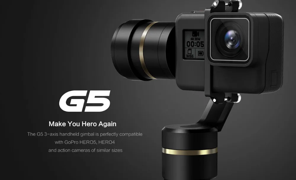 Feiyutech FY G5 Ручные стабилизаторы 3 оси Бесщеточный Стабилизатор для GoPro Hero5 5 4 Xiaomi Yi 4 К SJ AEE действие камеры брызг