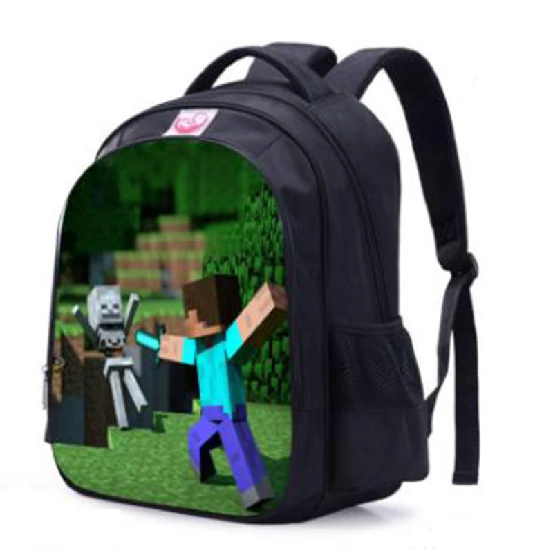 Подросток Minecraft мультфильм рюкзак мальчик Школьные ранцы Горячие Основной