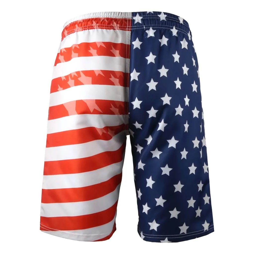 Мужские шорты для плавания пляжные с 3d принтом и американским флагом серфинга C1
