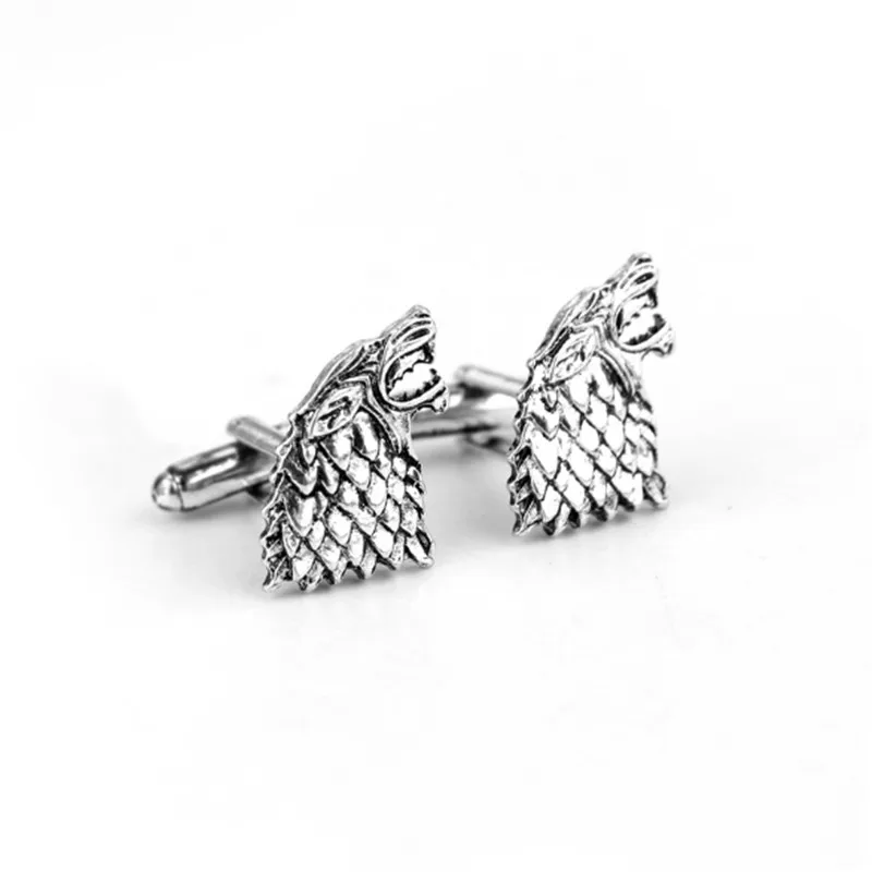 Запонки на голову волка французский стиль высокое качество аксессуары для