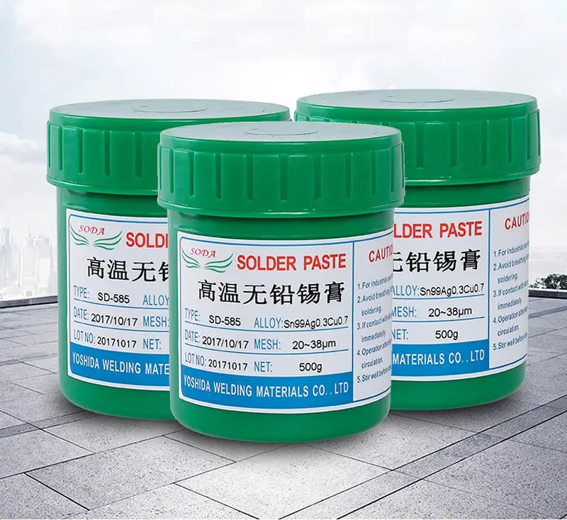 Новинка высокотемпературная паста для пайки без свинца SD 585 Sn99Ag0.3Cu0.7 SMT паяльная 500