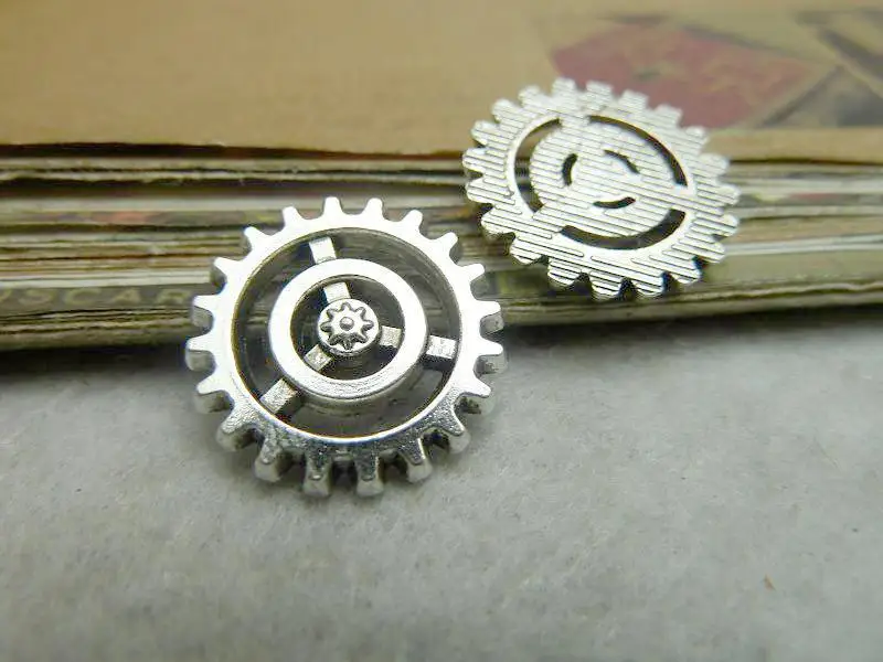 30pcs fashion accessories Antique Silver Geer Charm Pendant Findings DIY Jewelry Making | Украшения и аксессуары