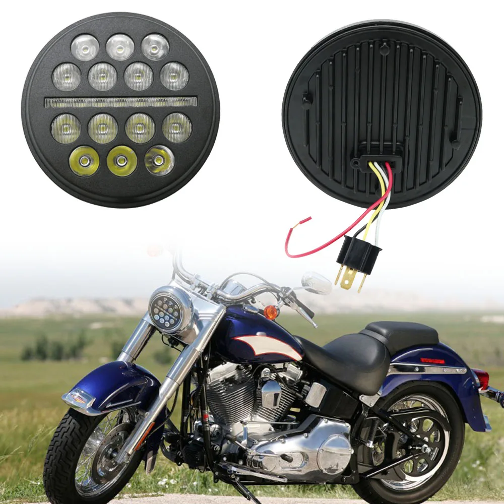 Moto rcycle 5 75 3/4 &quotкруглые светодиодные фары для Harley Dyna Sportster 1200 48 883 Iron 72 750| |