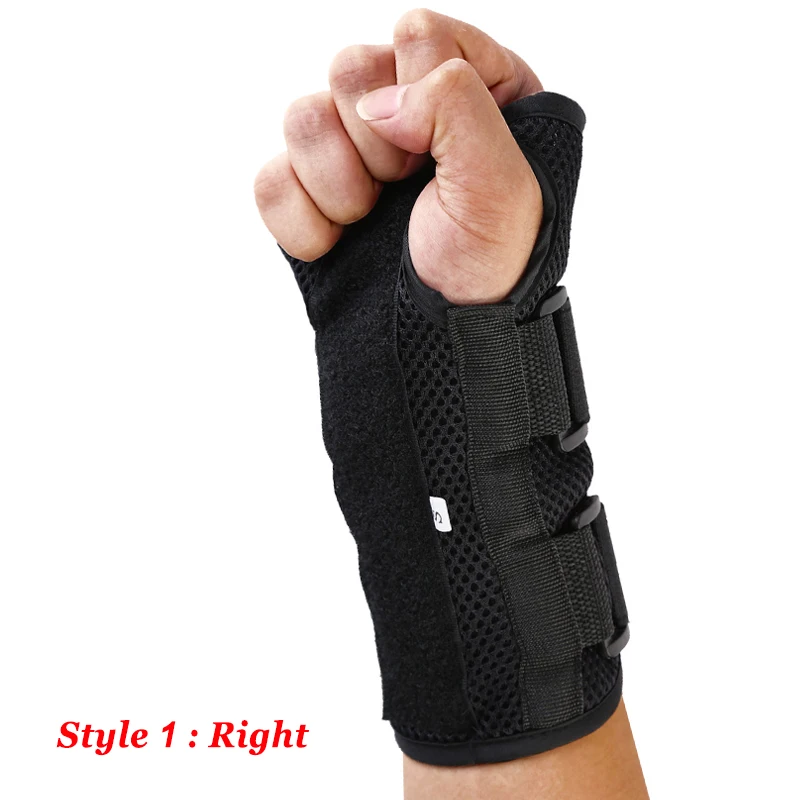 Style 1 Right Карпальный медицинский запястье поддержка растяжение шина для предплечья Регулируемая дышащая запястье брекет медицинский рука запястье шина Прямая поставка - Цвет: Style 1 Right
