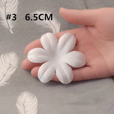 200 шт белый DIY ручной работы 3D цветок свадебное платье ингредиенты пирографический Eugen пряжа головные уборы материалы RS2365 - Цвет: 3 satin 6.5CM
