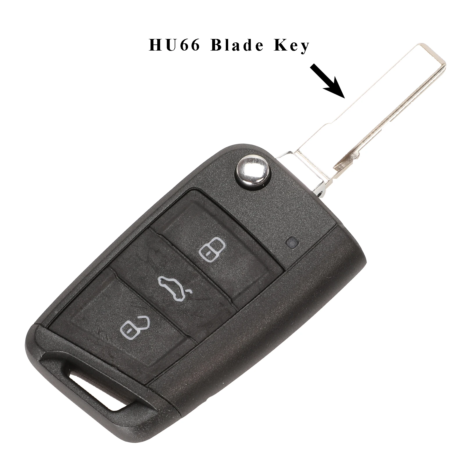 HU66 Blade Key Jingyuqin 3 кнопки флип складной ключ оболочки чехол брелок автомобиль для Golf 7 Sportsvan GTI MK7 Skoda Octavia A7 Замена сиденья - Количество кнопок: HU66 Blade Key