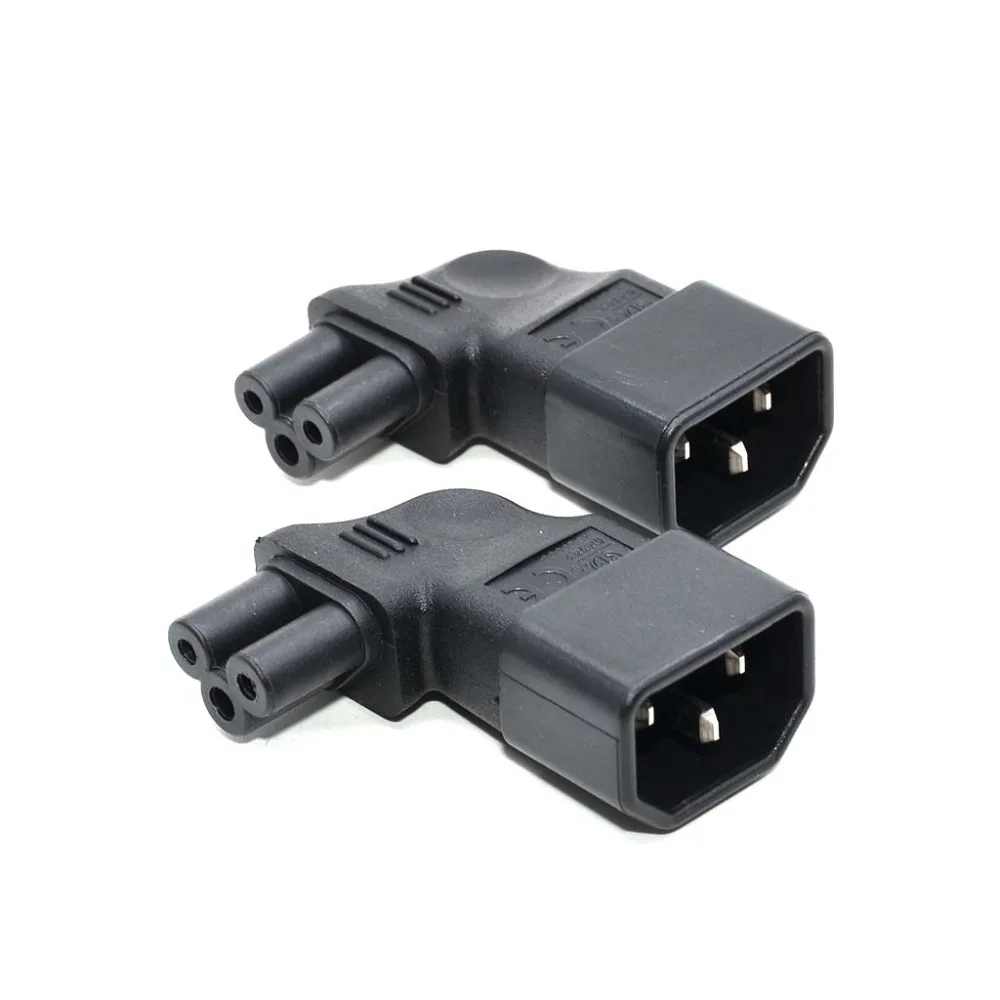 Удлинитель адаптера питания со штекером IEC 320 C14 на C5 90 градусов под прямым углом |