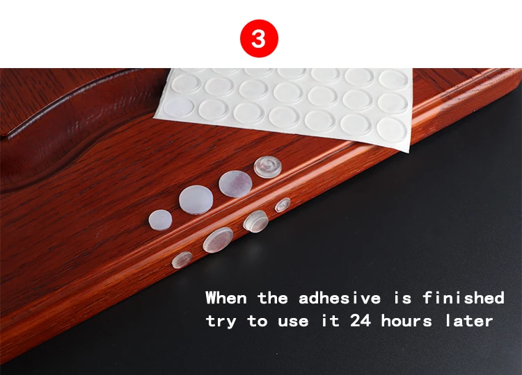 100PCS Self Adhesive Door Buffer Pad Rubber Silicone Feet Cabinet Drawers Clear Semicircle Bumpers Furniture Door Accessories