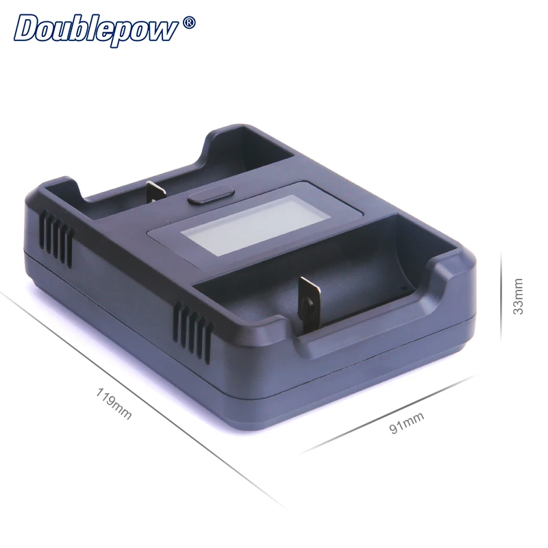 Универсальное зарядное устройство с 2 слотами и ЖК дисплеем для литиевых батарей