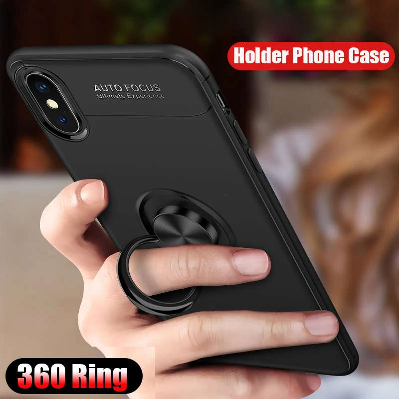Для iPhone 5 5S SE 6 6s 7 8 Plus X XS MAX XR магнитный держатель из ТПУ металлический